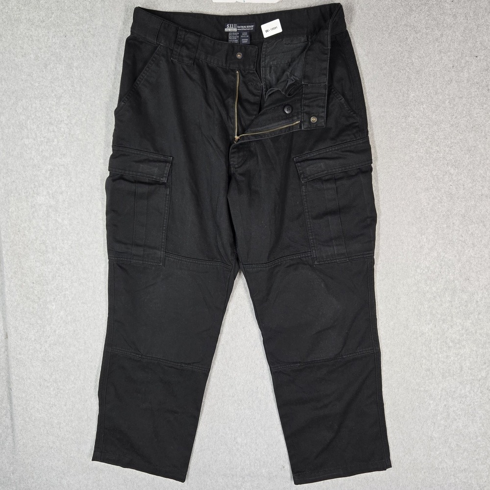 5.11 Tactical Men Pants LARGE Black Cargo TDU Work